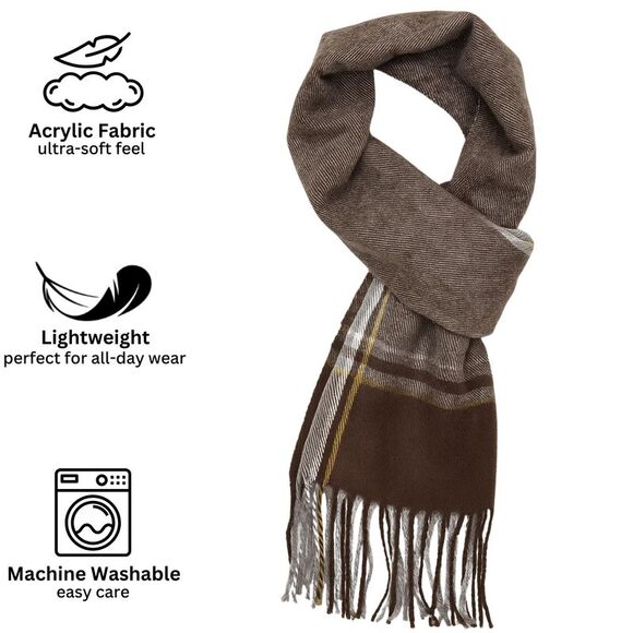 Alpine Swiss Mens Scarf Softer Than Cashmere Scarves Plaids Womens Winter Shawl - Picture 5 of 5